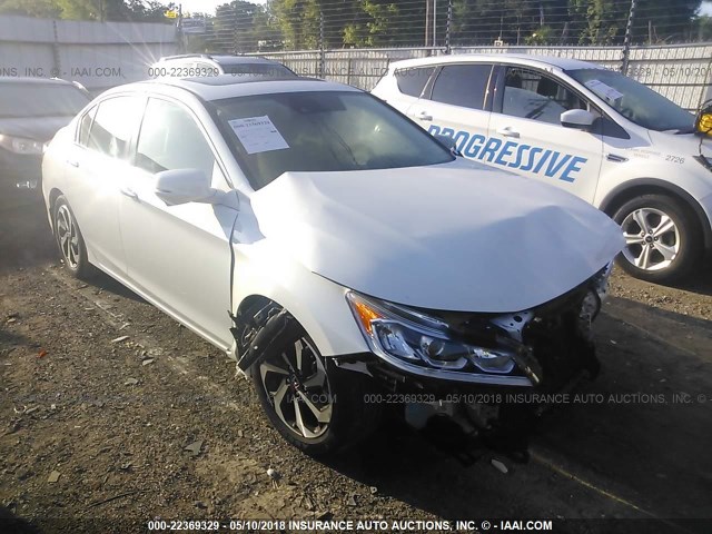 1HGCR2F97HA174773 - 2017 HONDA ACCORD EXL WHITE photo 1