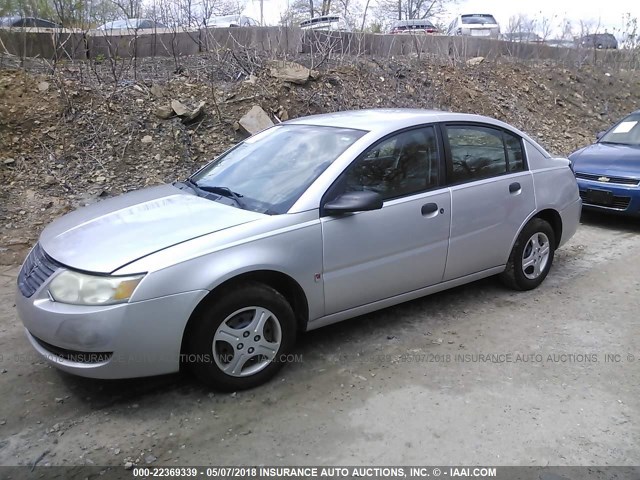 1G8AG52F65Z108862 - 2005 SATURN ION LEVEL 1 SILVER photo 2