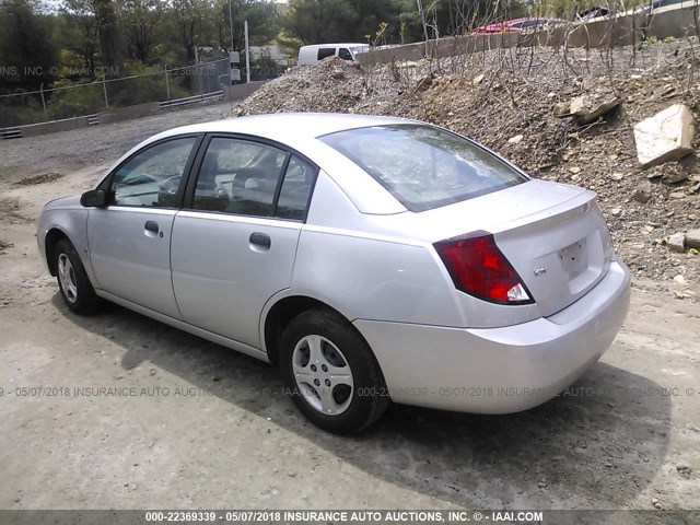 1G8AG52F65Z108862 - 2005 SATURN ION LEVEL 1 SILVER photo 3