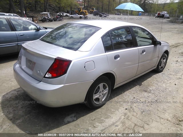 1G8AG52F65Z108862 - 2005 SATURN ION LEVEL 1 SILVER photo 4