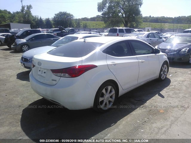 5NPDH4AE7BH075750 - 2011 HYUNDAI ELANTRA GLS/LIMITED WHITE photo 4