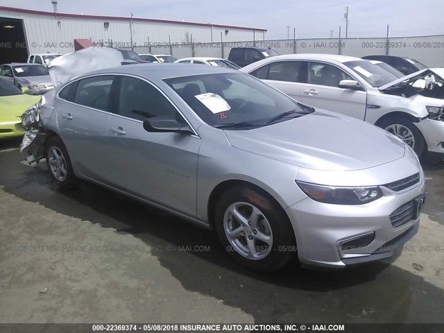 1G1ZB5ST5JF142633 - 2018 CHEVROLET MALIBU LS ვერცხლისფერი ფოტო 1