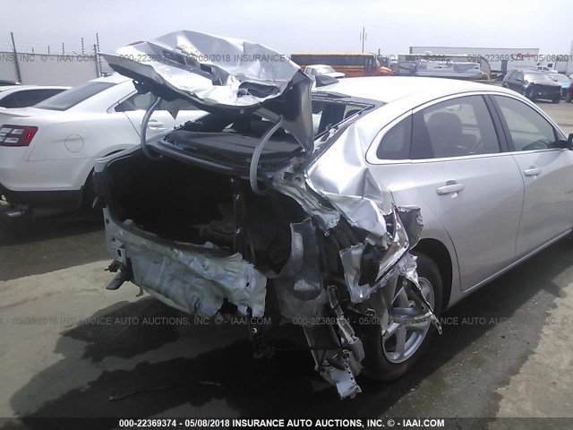 1G1ZB5ST5JF142633 - 2018 CHEVROLET MALIBU LS ვერცხლისფერი ფოტო 6