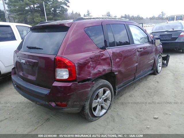 1J4NT1FA7BD146596 - 2011 JEEP COMPASS SPORT RED photo 4