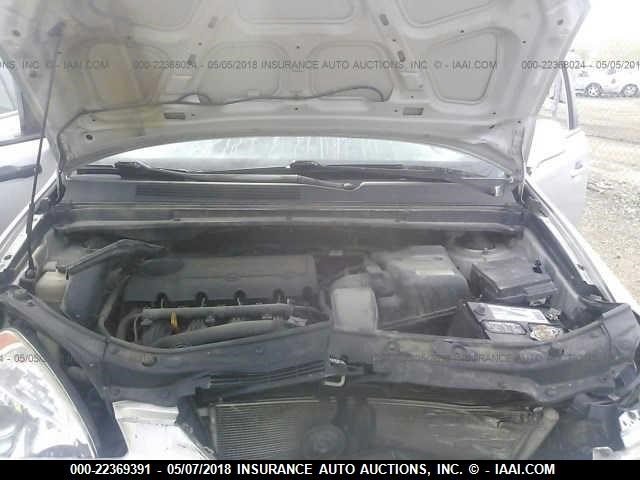 KNAFG525187218430 - 2008 KIA RONDO LX/EX SILVER photo 10