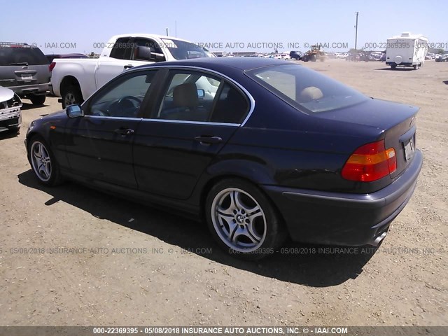 WBAEV53452KM17668 - 2002 BMW 330 I BLACK photo 3