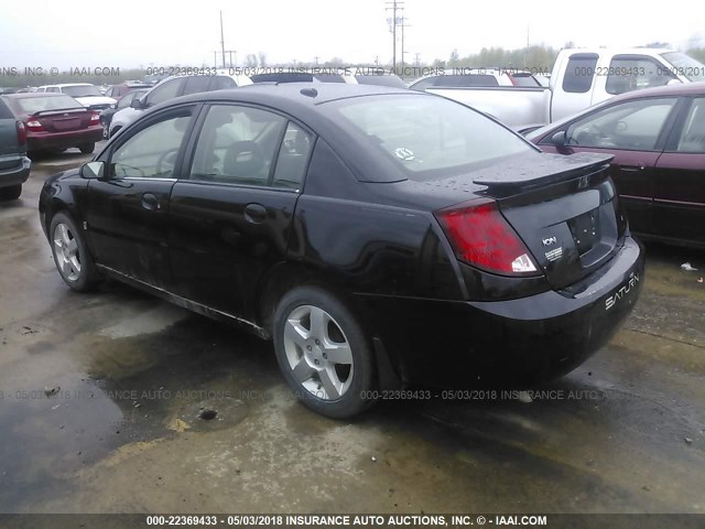1G8AZ55F37Z100744 - 2007 SATURN ION LEVEL 2 BLACK photo 3