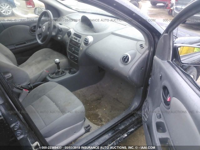 1G8AZ55F37Z100744 - 2007 SATURN ION LEVEL 2 BLACK photo 5