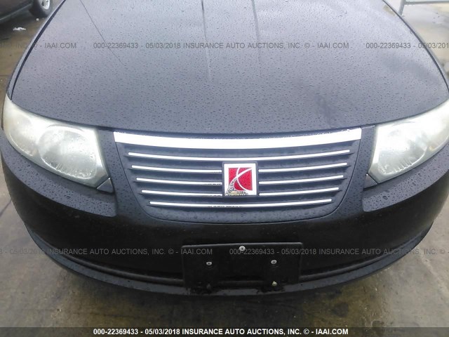 1G8AZ55F37Z100744 - 2007 SATURN ION LEVEL 2 BLACK photo 6