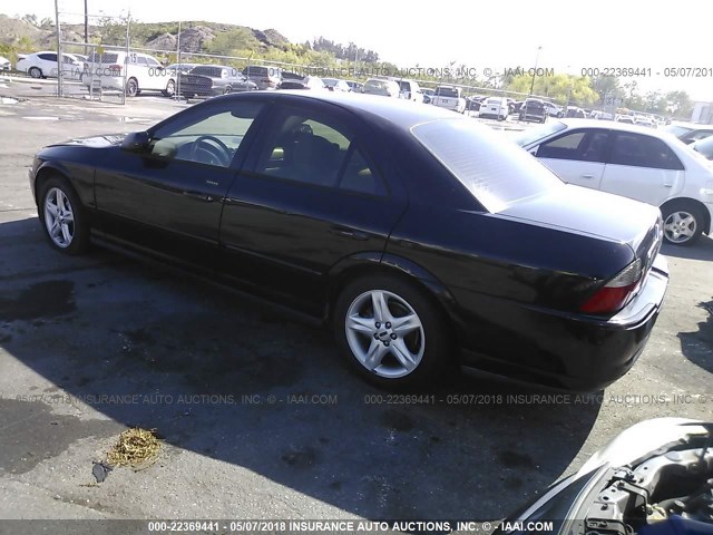 1LNHM87A15Y635589 - 2005 LINCOLN LS BLACK photo 3