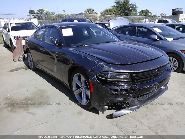 2C3CDXCT0HH571791 - 2017 DODGE CHARGER R/T GRAY photo 1