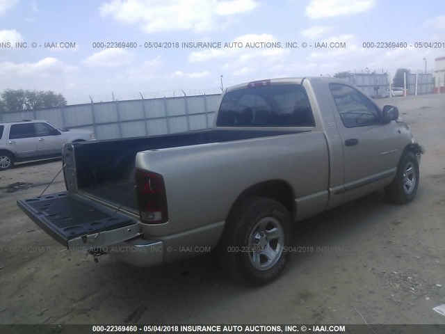 1D7HA16N62J223669 - 2002 DODGE RAM 1500 TAN photo 4