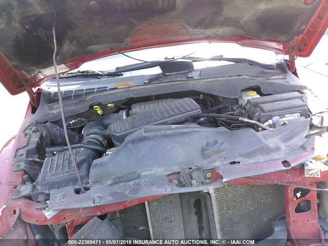 1D4HB38N76F123978 - 2006 DODGE DURANGO SXT RED photo 10