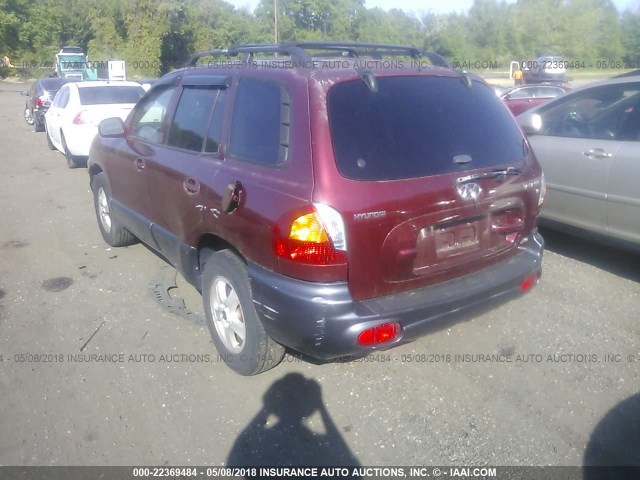 KM8SC73D34U687752 - 2004 HYUNDAI SANTA FE GLS/LX RED photo 3