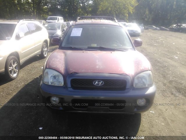 KM8SC73D34U687752 - 2004 HYUNDAI SANTA FE GLS/LX RED photo 6