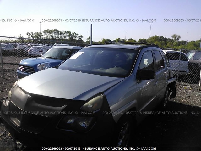 3G7DA03E14S572648 - 2004 PONTIAC AZTEK SILVER photo 2