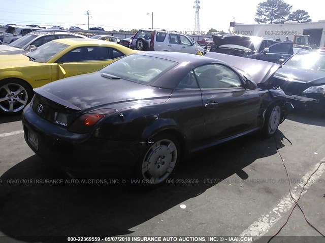 JTHFN48Y230043173 - 2003 LEXUS SC 430 BLACK photo 4