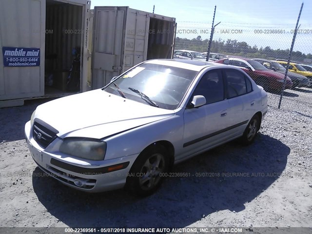 KMHDN46D15U044279 - 2005 HYUNDAI ELANTRA GLS/GT SILVER photo 2