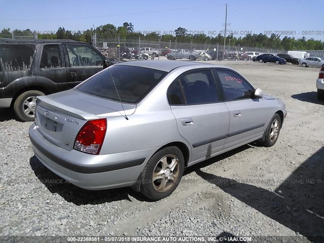 KMHDN46D15U044279 - 2005 HYUNDAI ELANTRA GLS/GT SILVER photo 4