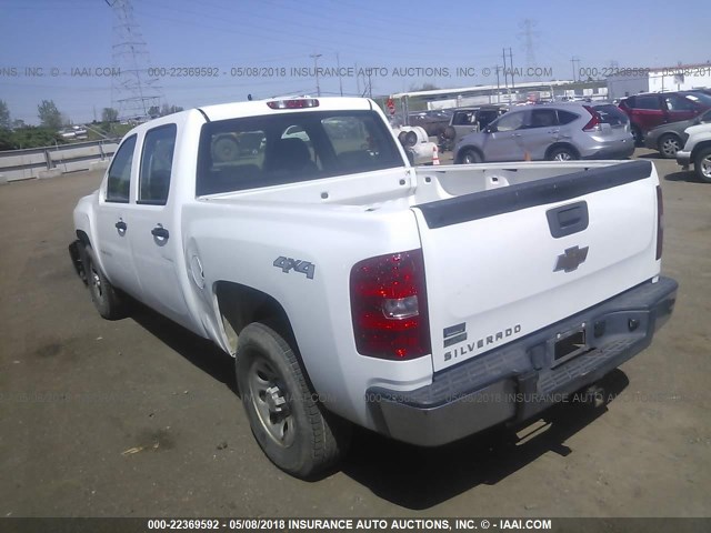 3GCPKPEA9BG200716 - 2011 CHEVROLET SILVERADO K1500 WHITE photo 3