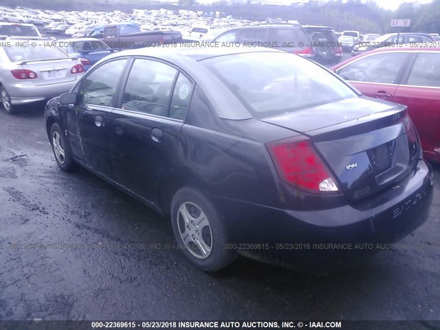 1G8AG52F63Z155175 - 2003 SATURN ION LEVEL 1 BLACK photo 3