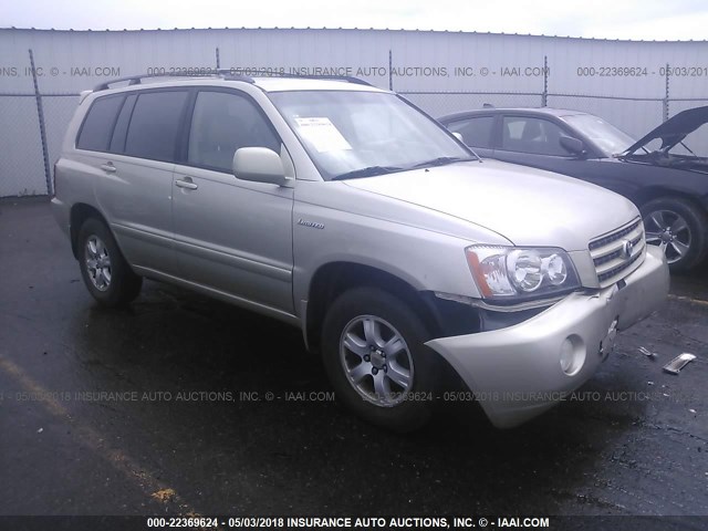 JTEHF21A530100275 - 2003 TOYOTA HIGHLANDER LIMITED TAN photo 1