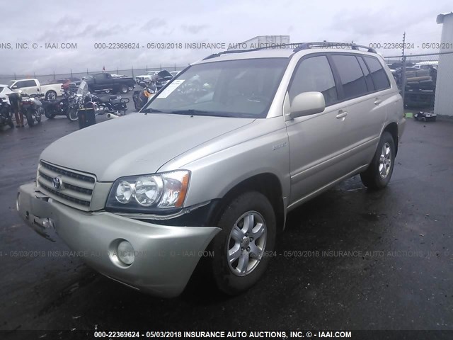 JTEHF21A530100275 - 2003 TOYOTA HIGHLANDER LIMITED TAN photo 2