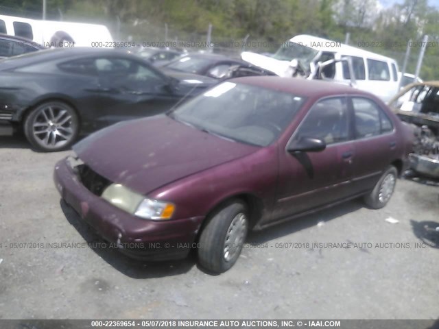 1N4AB41D5VC705153 - 1997 NISSAN SENTRA XE/GXE/GLE/BASE BURGUNDY photo 2