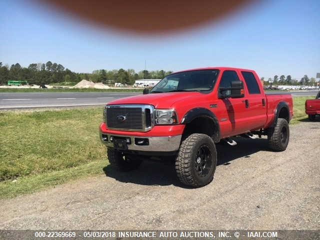 1FTSW21P56EB44962 - 2006 FORD F250 SUPER DUTY RED photo 2