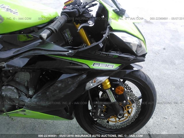 JKBZXJE18DA001784 - 2013 KAWASAKI ZX636 E GREEN photo 5