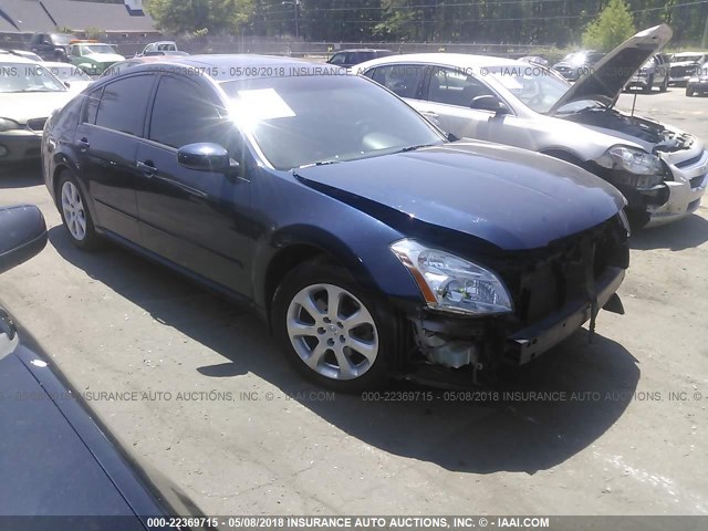 1N4BA41E07C863838 - 2007 NISSAN MAXIMA SE/SL BLUE photo 1