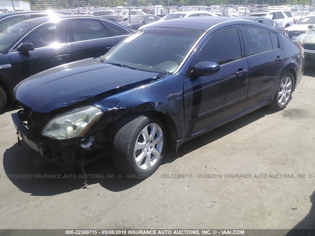 1N4BA41E07C863838 - 2007 NISSAN MAXIMA SE/SL BLUE photo 2