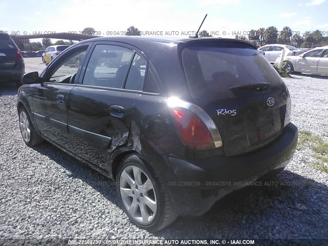 KNADE243096471222 - 2009 KIA RIO 5 SX BLACK photo 3