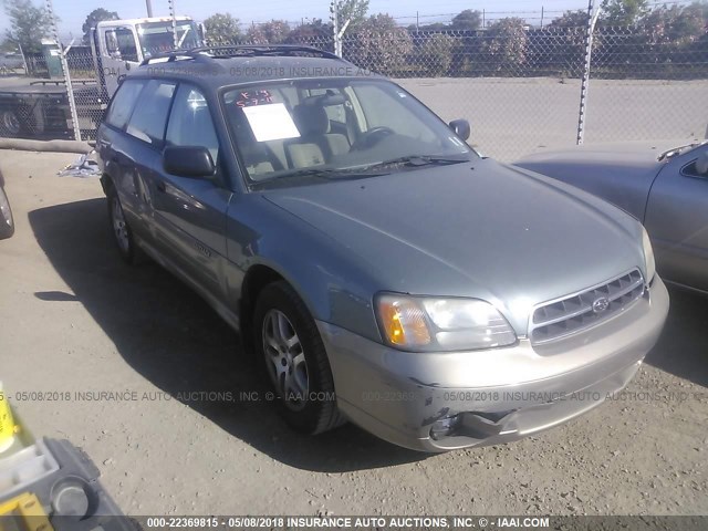 4S3BH6650Y7656743 - 2000 SUBARU LEGACY OUTBACK GREEN photo 1