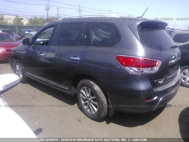 5N1AR2MM8EC645869 - 2014 NISSAN PATHFINDER S/SV/SL/PLATINUM 灰色 照片 3