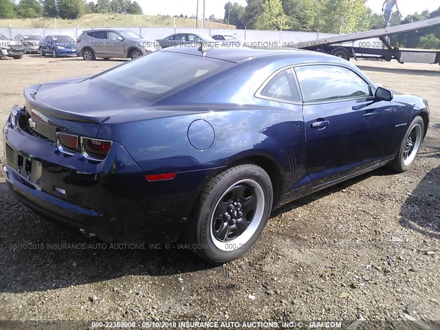 2G1FA1E31C9201831 - 2012 CHEVROLET CAMARO LS Dark Blue photo 4