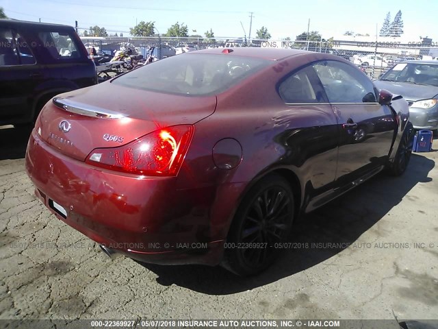 JN1CV6EK2EM110353 - 2014 INFINITI Q60 JOURNEY/IPL BURGUNDY photo 4