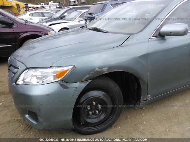 4T1BF3EK2BU648093 - 2011 TOYOTA CAMRY SE/LE/XLE GREEN photo 6