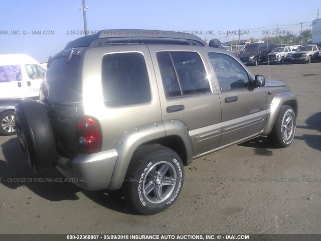 1J4GL38K13W576270 - 2003 JEEP LIBERTY RENEGADE GOLD photo 4