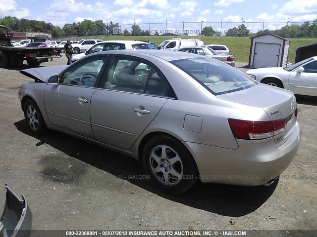 5NPEU46F36H062744 - 2006 HYUNDAI SONATA GLS/LX TAN photo 3