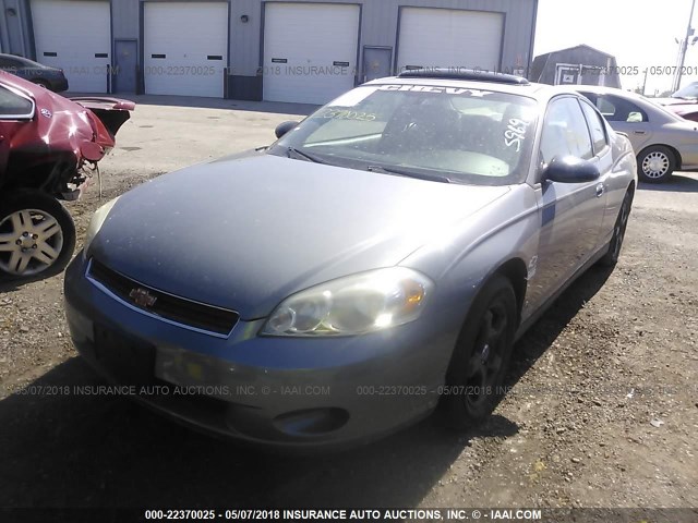 2G1WM16K569263444 - 2006 CHEVROLET MONTE CARLO LT GRAY photo 2