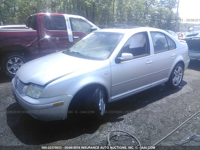 3VWTG69M42M035509 - 2002 VOLKSWAGEN JETTA GLX SILVER photo 2