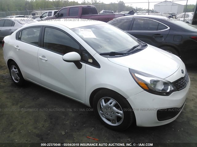 KNADM4A35C6074809 - 2012 KIA RIO LX WHITE photo 1