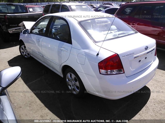 KNAFE221895597313 - 2009 KIA SPECTRA EX/LX/SX WHITE photo 3