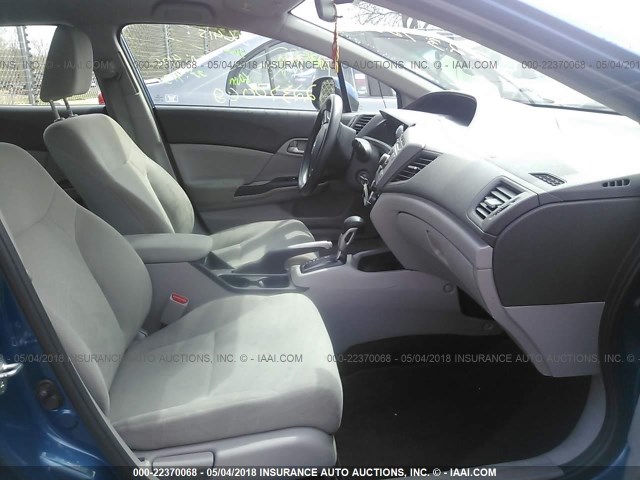 19XFB2F55CE031646 - 2012 HONDA CIVIC LX Կապույտ լուսանկար 5