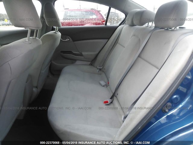 19XFB2F55CE031646 - 2012 HONDA CIVIC LX Կապույտ լուսանկար 8