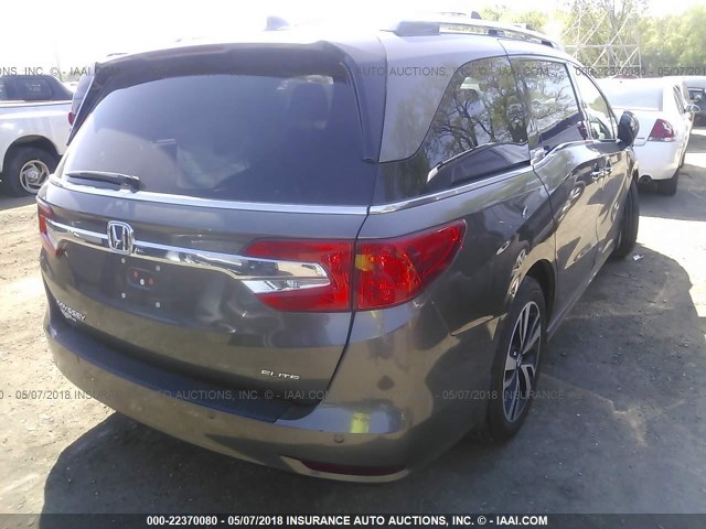 5FNRL6H94JB025068 - 2018 HONDA ODYSSEY ELITE GRAY photo 4