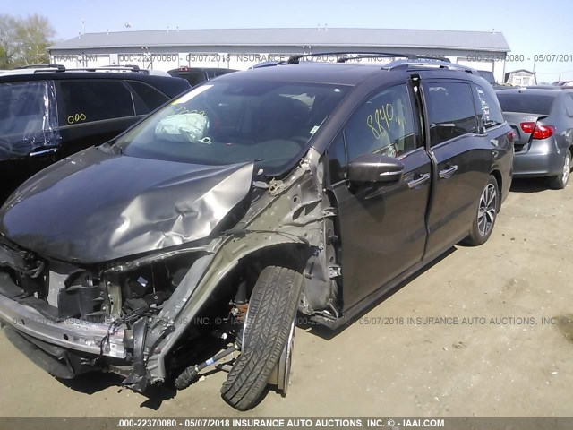 5FNRL6H94JB025068 - 2018 HONDA ODYSSEY ELITE Gris foto 6