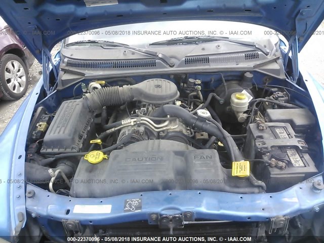 1B7GL22X3YS549638 - 2000 DODGE DAKOTA BLUE photo 10