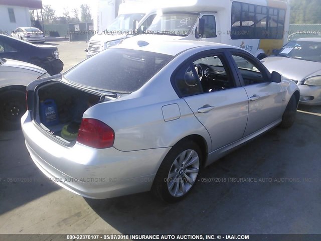 WBAPH5C56BA443128 - 2011 BMW 328 I SULEV SILVER photo 4